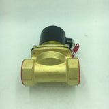 Maxbell DC24V/AC220V 2'' Brass Electric Solenoid Valve Water Air Gas Normal Closed AC220V