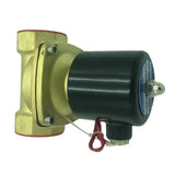 Maxbell DC24V/AC220V 2'' Brass Electric Solenoid Valve Water Air Gas Normal Closed AC220V