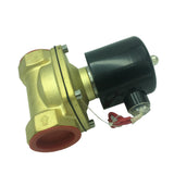 Maxbell DC24V/AC220V 2'' Brass Electric Solenoid Valve Water Air Gas Normal Closed AC220V