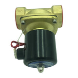Maxbell DC24V/AC220V 2'' Brass Electric Solenoid Valve Water Air Gas Normal Closed AC220V