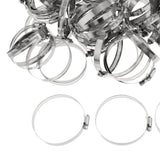 Maxbell 100Pcs Adjustable Stainless Steel Worm Gear Hose Clamp Clip Fastener 76-92mm