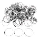 Maxbell 100Pcs Adjustable Stainless Steel Worm Gear Hose Clamp Clip Fastener 76-92mm