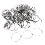 Maxbell 100Pcs Adjustable Stainless Steel Worm Gear Hose Clamp Clip Fastener 76-92mm