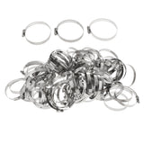 Maxbell 100Pcs Adjustable Stainless Steel Worm Gear Hose Clamp Clip Fastener 64-76mm