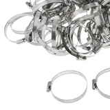 Maxbell 100Pcs Adjustable Stainless Steel Worm Gear Hose Clamp Clip Fastener 64-76mm