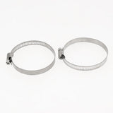 Maxbell 100Pcs Adjustable Stainless Steel Worm Gear Hose Clamp Clip Fastener 64-76mm