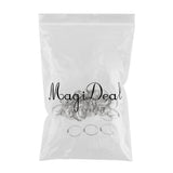 Maxbell 100Pcs Adjustable Stainless Steel Worm Gear Hose Clamp Clip Fastener 64-76mm
