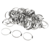 Maxbell 100Pcs Adjustable Stainless Steel Worm Gear Hose Clamp Clip Fastener 64-76mm