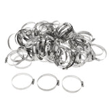 Maxbell 100Pcs Adjustable Stainless Steel Worm Gear Hose Clamp Clip Fastener 64-76mm