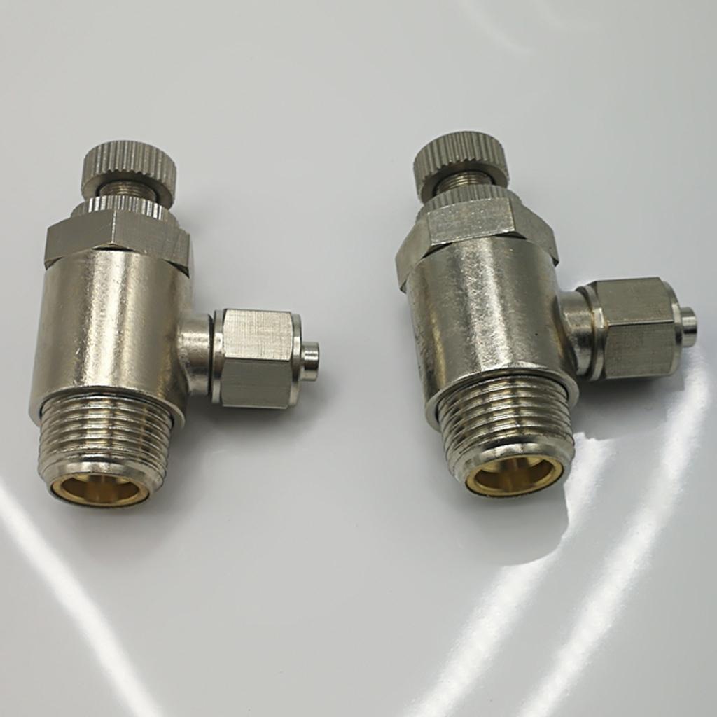 Maxbell Full Copper Pneumatic Flow Control Valve Air Valve Throttle 4x1.5x3cm