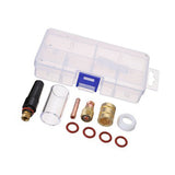 Max 10Pcs TIG Gas Lens Back Cap Collect Body Set Welding Torch WP 17/18/26