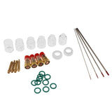 Max 30Pcs TIG Gas Lens Back Cap Collect Body Set Welding Torch WP 17/18/26
