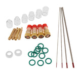 Max 30Pcs TIG Gas Lens Back Cap Collect Body Set Welding Torch WP 17/18/26