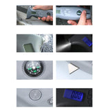 Maxbell Tire Gauge Tyre Air Pressure 4 in 1 Emergency Tool for Car Auto , Digital LCD screen with Blue LED backlight for easy reading