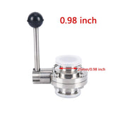 Max Tri-Clamp Sanitary Butterfly Valve Stainless Steel 304  25mm