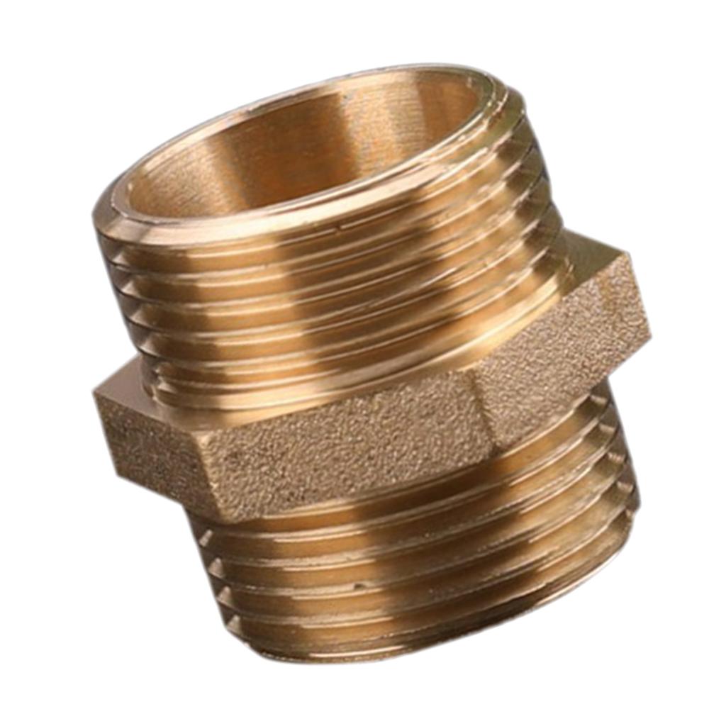 Max Brass Pipe Hex Nipple Fitting Adapter Male Thread Water Oil Connector DN25