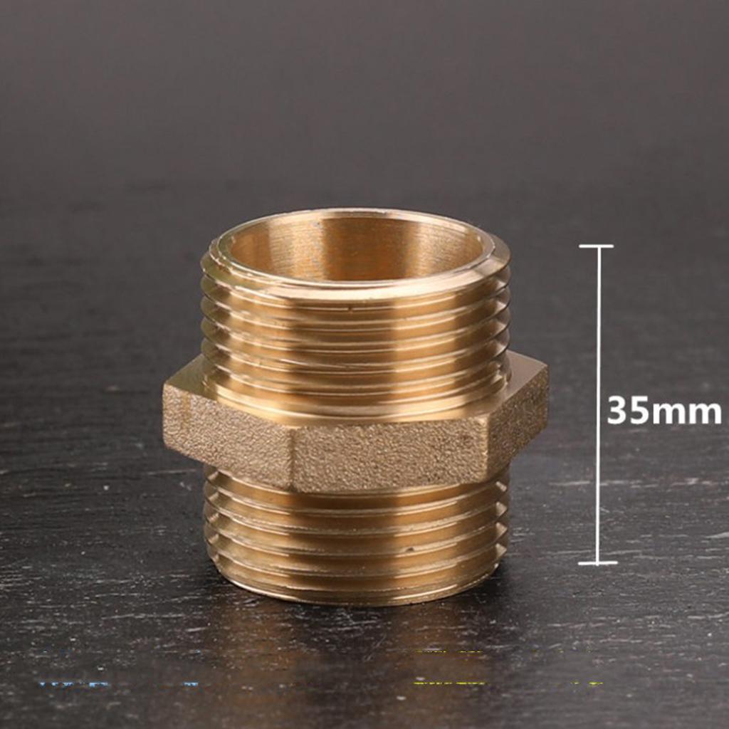 ⚡️Buy Max Brass Pipe Hex Nipple Fitting Adapter Male Thread Water Oil ...