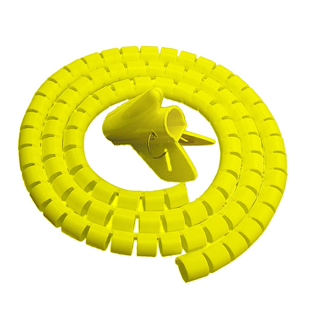 Max PE Cable Sleeve Cable Bundler Management Cord Organizer System Yellow