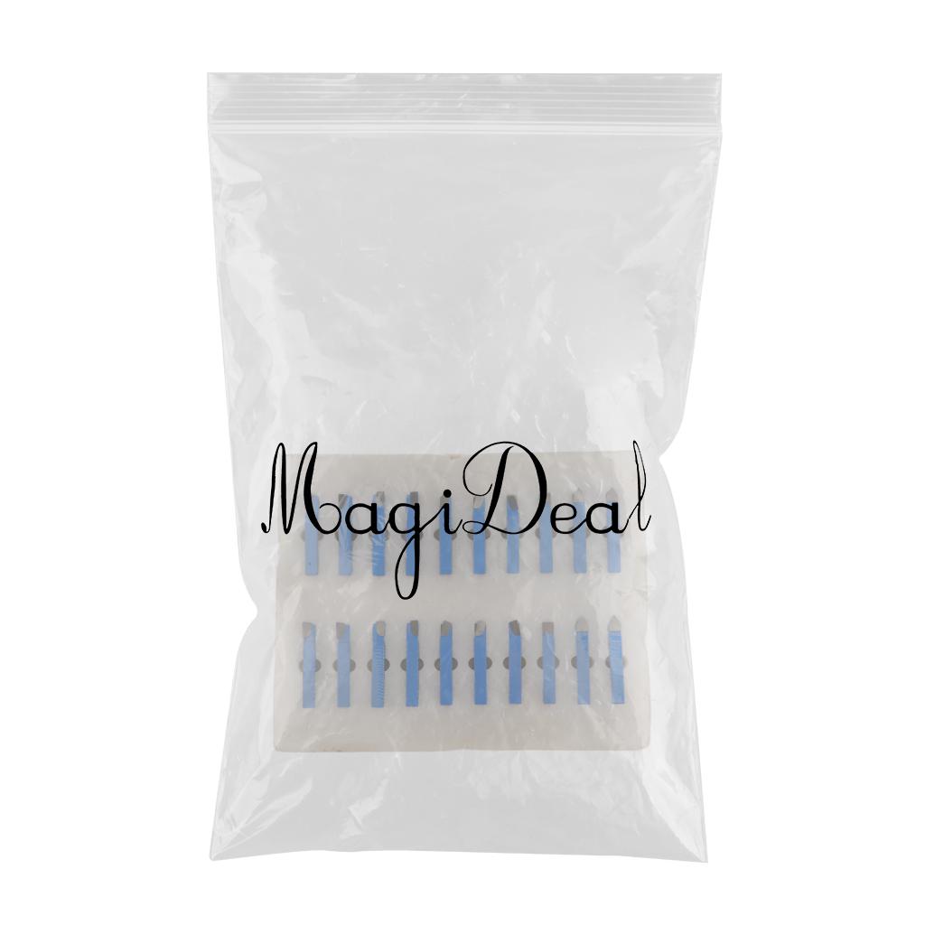 Maxbell 20 PCS Carbide Brazed Tipped Cutter Welding Turning Tool Blue 3:8 inch