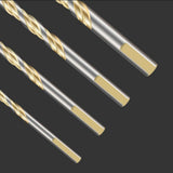 Maxbell 10 Pieces HSS Straight Shank Coated Triangle Twist Spiral Drill Bit Set 12mm