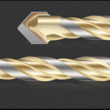 Maxbell 10 Pieces HSS Straight Shank Coated Triangle Twist Spiral Drill Bit Set 12mm