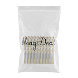Maxbell 10 Pieces HSS Straight Shank Coated Triangle Twist Spiral Drill Bit Set 12mm
