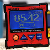 Maxbell 1pcs DXL360S Dual Axis Digital Angle Protractor LCD Protractor Inclinometer