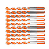 Maxbell 10 Pack HSS Straight Shank Coated Triangle Twist Spiral Drill Bit Set 6mm