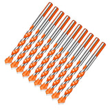 Maxbell 10 Pack HSS Straight Shank Coated Triangle Twist Spiral Drill Bit Set 6mm