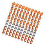 Maxbell 10 Pack HSS Straight Shank Coated Triangle Twist Spiral Drill Bit Set 6mm