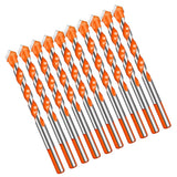 Maxbell 10 Pack HSS Straight Shank Coated Triangle Twist Spiral Drill Bit Set 6mm
