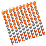 Maxbell 10 Pack HSS Straight Shank Coated Triangle Twist Spiral Drill Bit Set 8mm