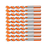 Maxbell 10 Pack HSS Straight Shank Coated Triangle Twist Spiral Drill Bit Set 8mm