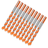 Maxbell 10 Pack HSS Straight Shank Coated Triangle Twist Spiral Drill Bit Set 8mm