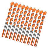 Maxbell 10 Pack HSS Straight Shank Coated Triangle Twist Spiral Drill Bit Set 8mm