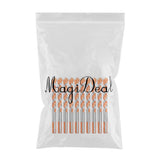 Maxbell 10 Pack HSS Straight Shank Coated Triangle Twist Spiral Drill Bit Set 8mm