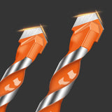 Maxbell 10 Pack HSS Straight Shank Coated Triangle Twist Spiral Drill Bit Set 8mm