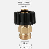 Max High Pressure Cleaner Water Pipe Machine Water Outlet Adapter M22 Black A2