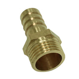 Maxbell 1x Brass Barbed Hose Fitting Connector Adapter with Male Pipe 14mm Barb Dia