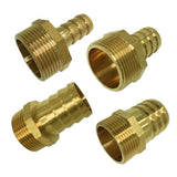 Max Brass Barbed Hose Fitting Connector Adapter Male Pipe 19mm Barb Dia
