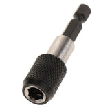 Maxbell 1Pc 1/4 Screwdriver Extension Quick Release Hex Shank Holder Drill Bit Black 60mm