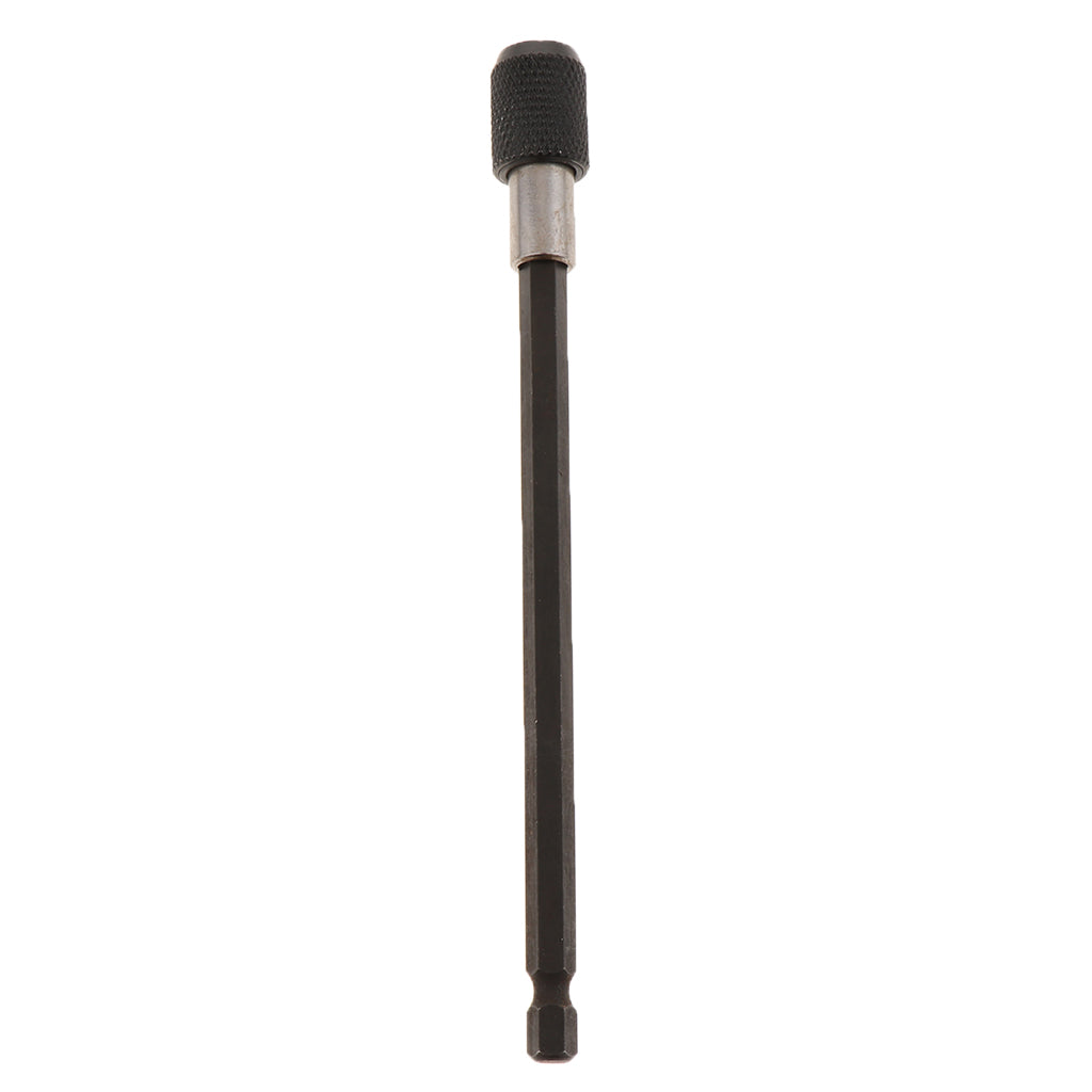 Maxbell 1Pc 1/4 Screwdriver Extension Quick Release Hex Shank Holder Drill Bit Black 150mm