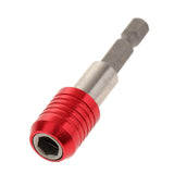 Maxbell 1Pc 1/4 Screwdriver Extension Quick Release Hex Shank Holder Drill Bit Red 60mm