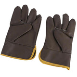 Max 25cm Cowhide Protective Gloves Labor Safety Hands Cover for Welding Brown