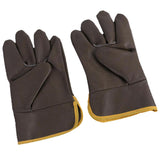Max 25cm Cowhide Protective Gloves Labor Safety Hands Cover for Welding Brown