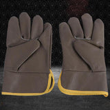Max 25cm Cowhide Protective Gloves Labor Safety Hands Cover for Welding Brown