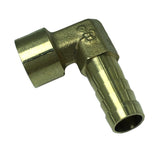 Max Brass 90 Degree Female Thread Hose Pipe Fitting, 1/4'' Connector DN8x10mm