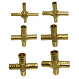 Max Brass Metal Pipe Coupler Adapter Male Thread Cross Connector 6mm