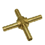 Max Brass Metal Pipe Coupler Adapter Male Thread Cross Connector 6mm