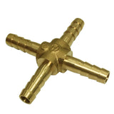 Max Brass Metal Pipe Coupler Adapter Male Thread Cross Connector 6mm